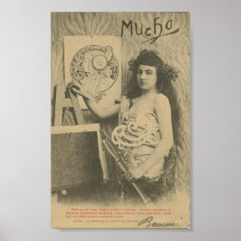 Poster Art nouveau Alphonse mucha modelo de arte feminino
