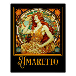 Pôster Art Nouveau Amaretto