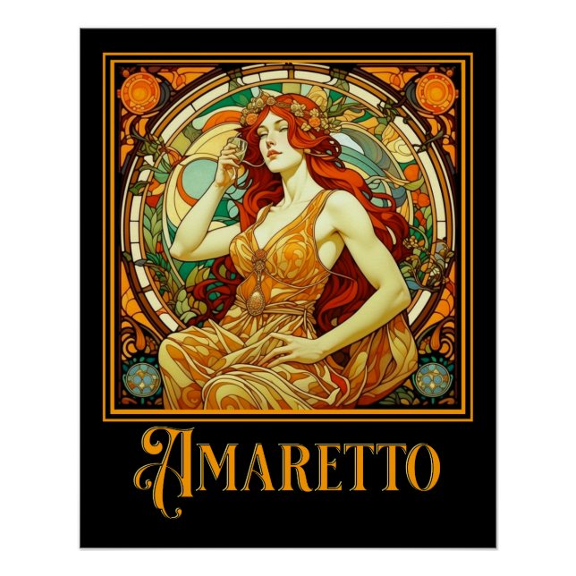 Pôster Art Nouveau Amaretto (Frente)