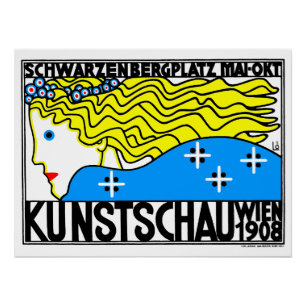 Pôster Art Nouveau Art Show Fair Maiden de 1908