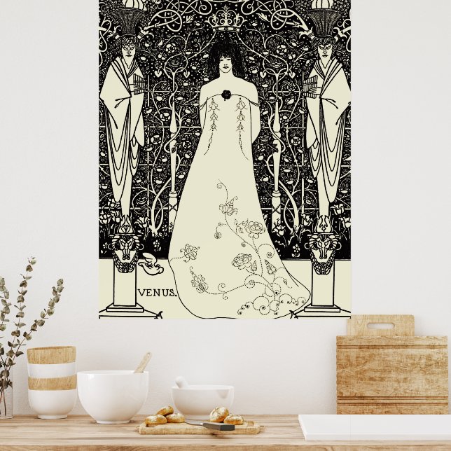 Jean Prouvé展（2009年）広島　 アートプリント 34/300 Pôster Art Nouveau Aubrey Beardsley Venus | Zazzle Brasil