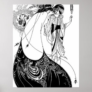 Poster Art Nouveau Beardsley Peacock