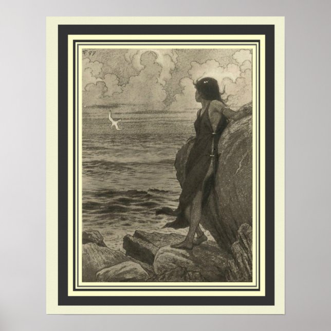 Poster Art Nouveau "Beyond the Horizon", por Fidus 16 x 2 (Frente)