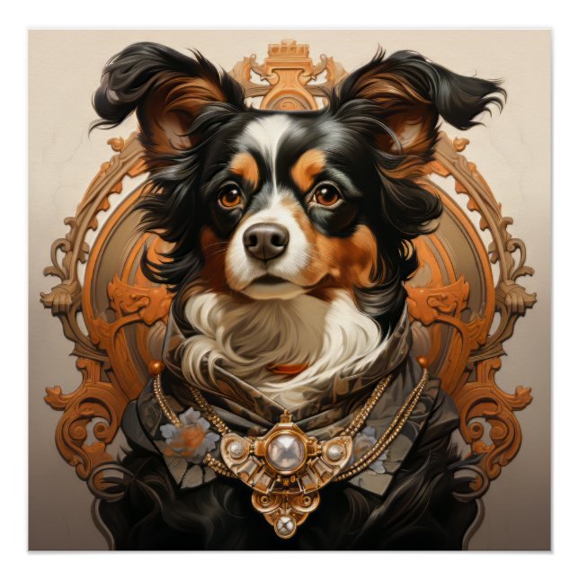 Pôster Art Nouveau Dog (Frente)