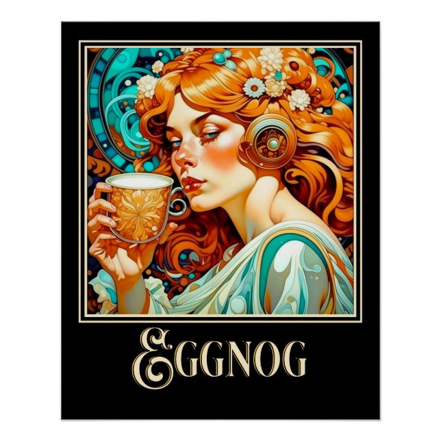 Pôster Art Nouveau Eggnog (Frente)