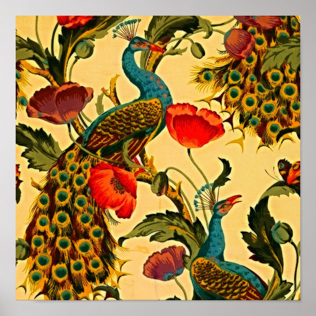 Poster Art Nouveau Elegance: Sidewall, The Peacock, 1896 (Frente)