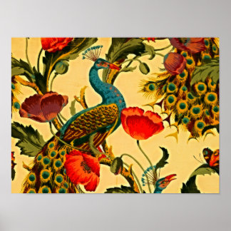 Poster Art Nouveau Elegance: Sidewall, The Peacock, 1896