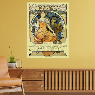 Poster Art Nouveau Feira Mundial de 1904 St. Louis por Mu