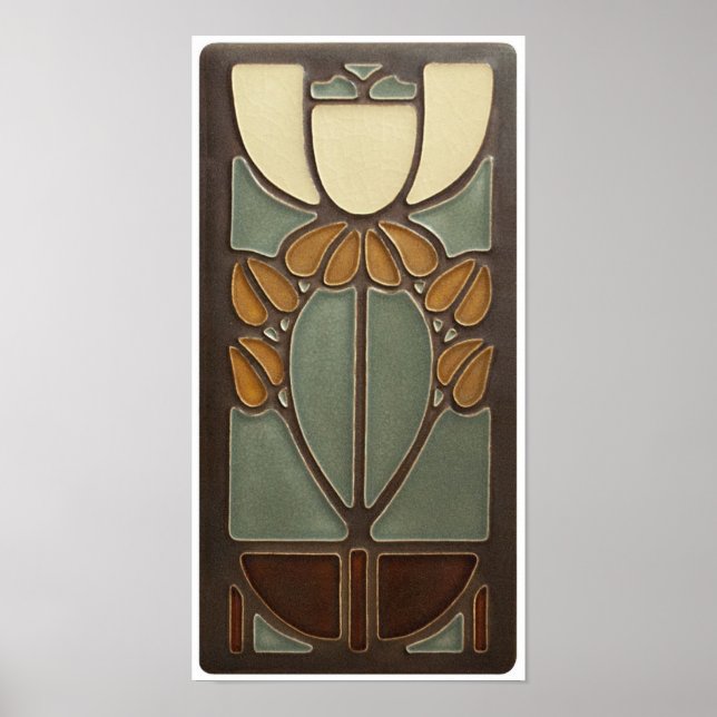Poster - Art Nouveau Floral Design (Frente)