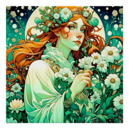 Pôster Art Nouveau Imbolc Celtic Primavera