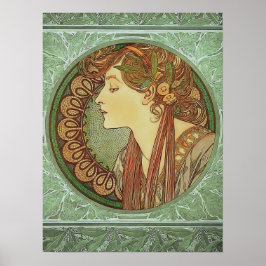 Poster Art Nouveau Laurel por Alphonse Mucha