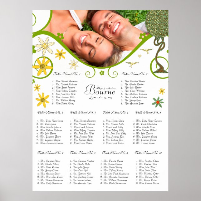 Pôster Art Nouveau Love Bird Wedding (Frente)