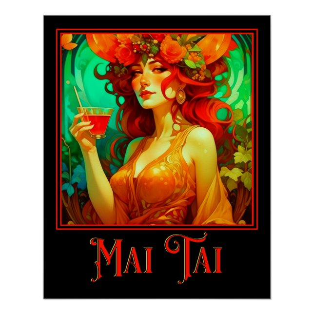 Pôster Art Nouveau Mai Tai (Frente)