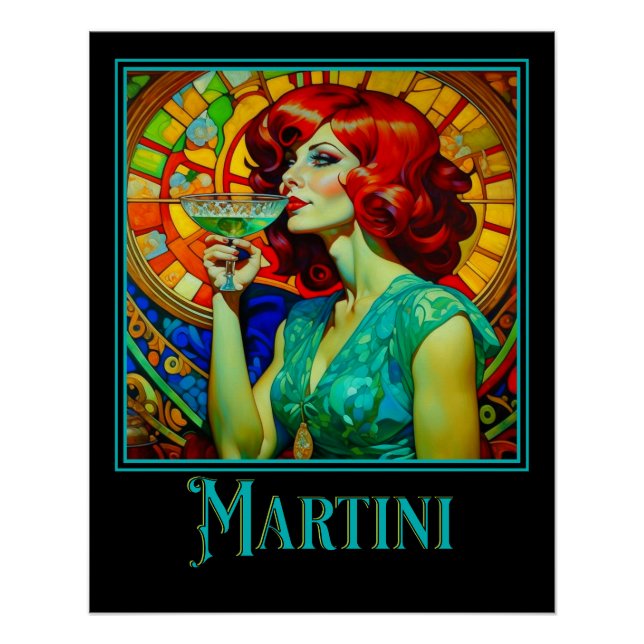 Pôster Art Nouveau Martini (Frente)