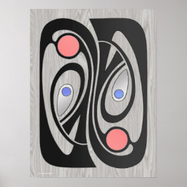 Pôster Art Nouveau Médio-Século MashUp 18x24