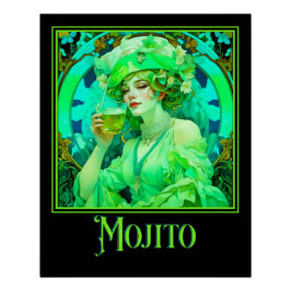 Pôster Art Nouveau Mojito