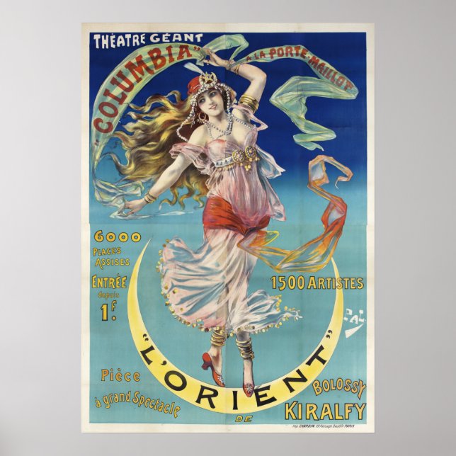 Poster Art Nouveau, O Oriente, Espetáculo (Frente)