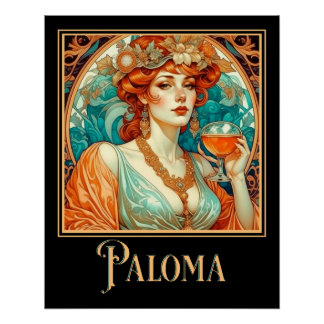 Pôster Art Nouveau Paloma