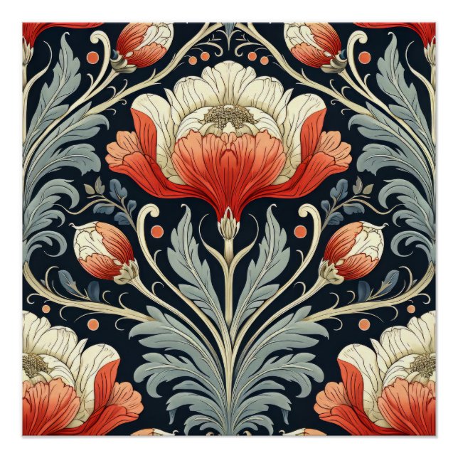 Pôster Art Nouveau Pattern (Frente)