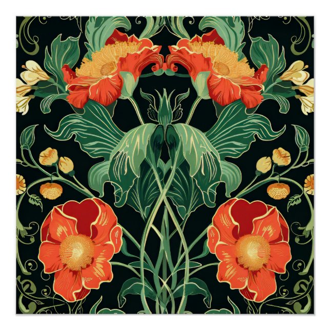 Pôster Art Nouveau Pattern (Frente)