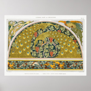 Poster Art nouveau pavão gravizina verneuil
