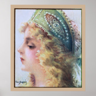 Poster Art Nouveau Pintura Linda