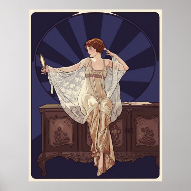Poster Art Nouveau Portrait of Lilian Gish (Frente)
