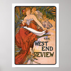 Pôster Art Nouveau Poster: Mucha - West End Review