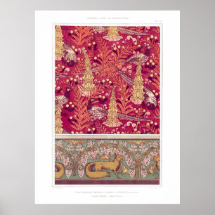 Poster Art nouveau raposa faisão dedaleira verneuil