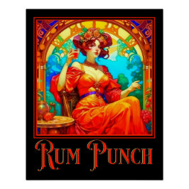 Pôster Art Nouveau Rum Punch
