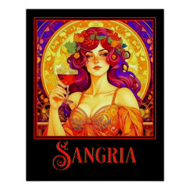 Pôster Art Nouveau Sangria