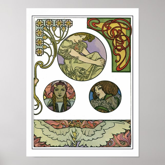 Poster Art Nouveau Style, Mucha (Frente)