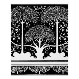 Pôster Art Nouveau Tree Beardsley Pattern