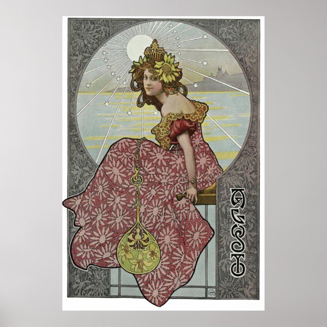 Poster Art Nouvey de Alphonse Mucha (Frente)