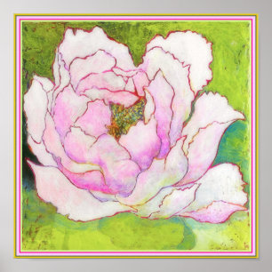 Pôster ART-ON-CANVAS: cor-de-rosa pedófilo 12"x12"