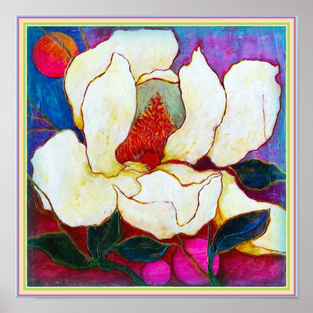 Pôster ART-ON-CANVAS: Magnolia Heat 12"x12" (Frente)