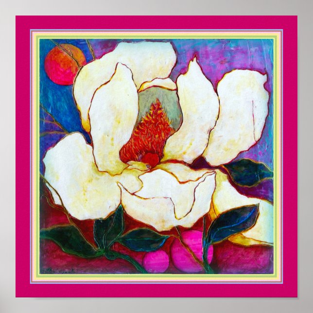 Pôster ART-ON-CANVAS: Magnolia Heat.12"x12" (Frente)