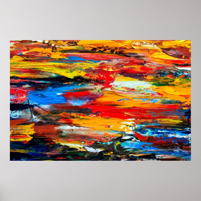 Poster Art painting with palette knifeblack,paris,red,whi (Frente)