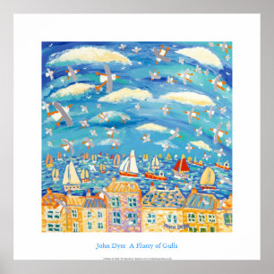 Pôster Art Poster: A Flurry of Gulls, Falmouth