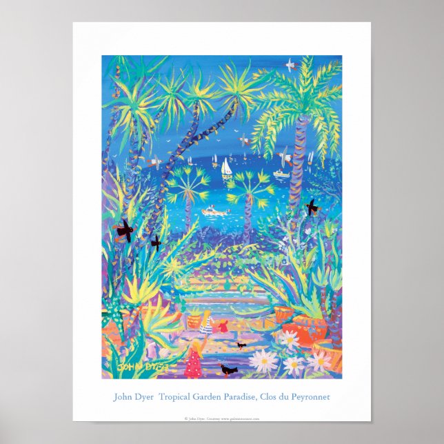 Pôster Art Poster: Paraíso do Jardim Tropical, Côte d'Azu (Frente)