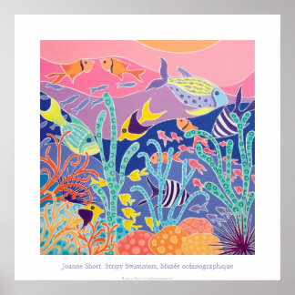 Pôster Art Poster: Stripy Swimmers Musée océanographique