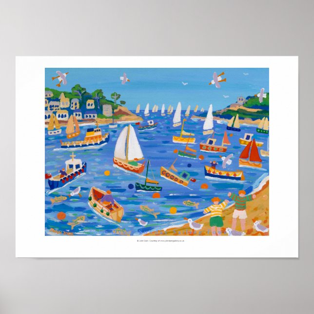 Poster Art Poster: Sunday Sailing Fowey by John Dyer (Frente)