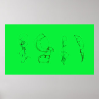 Poster Art Potpourri  Green Minimalist Drawing