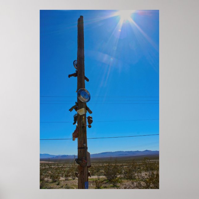 Poster Arte à Beira da Estrada no Deserto (Frente)