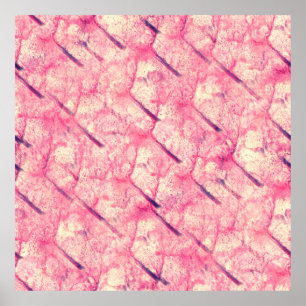 Poster Arte A cor rosa da tinta de cor d'água cor rosa pi