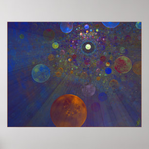 Poster Arte abstracta alternativa do universo