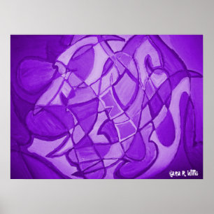 Poster Arte abstracta contemporânea ultravioleta