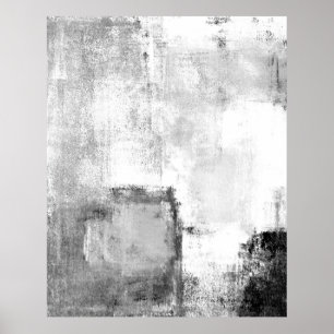 Poster Arte abstracta preto e branco das "lições"