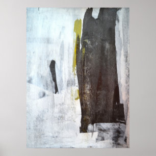 Pôster Arte abstracta preto e branco "surpreendente