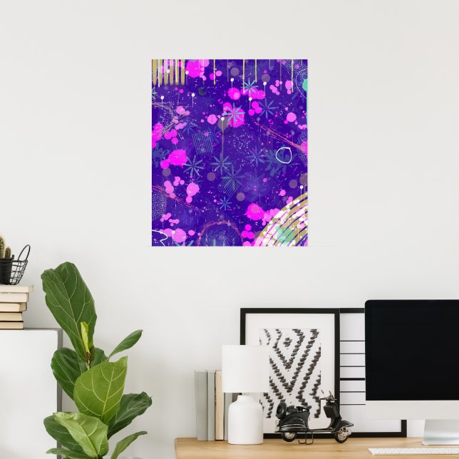 Poster Arte Abstrata: a Mente Criativa (Escritório em casa)